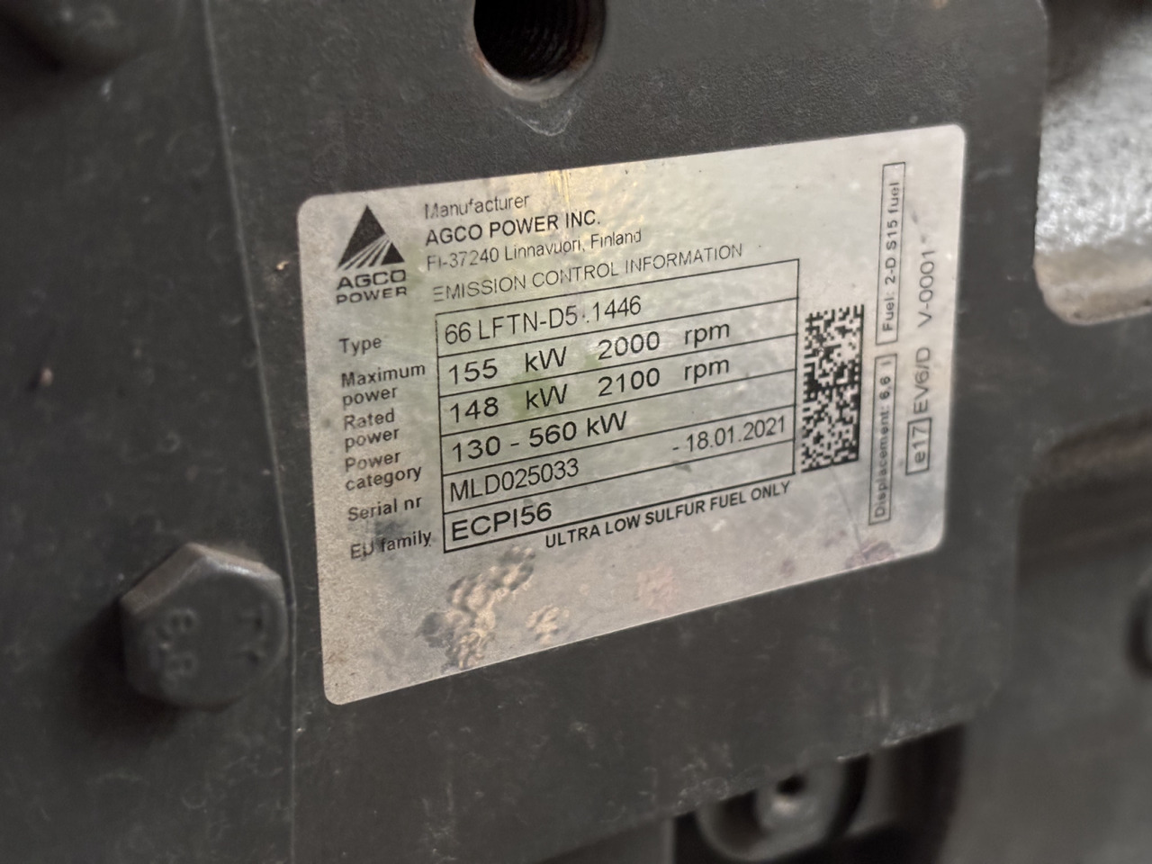 AGCO Fendt Massey Ferguson  VALTRA 66 LFTN-D5.1446 ECPI56 Silnik 6.6L 155kW 2021rok CZĘŚCI - Motor pre Poľnohospodárske stroje: obrázok 5 AGCO Fendt Massey Ferguson  VALTRA 66 LFTN-D5.1446 ECPI56 Silnik 6.6L 155kW 2021rok CZĘŚCI - Motor pre Poľnohospodárske stroje: obrázok 5