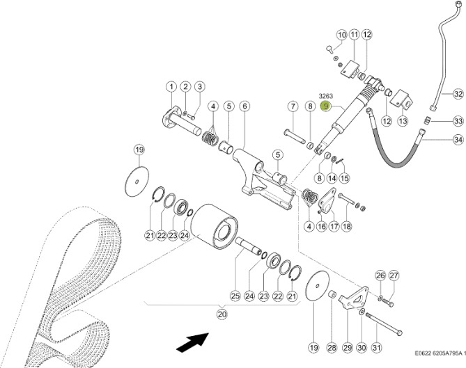 Claas Jaguar 970 - corncracker - siłownik hydrauliczny napinacza 0000409064 - Hydraulický valec pre Poľnohospodárske stroje: obrázok 1 Claas Jaguar 970 - corncracker - siłownik hydrauliczny napinacza 0000409064 - Hydraulický valec pre Poľnohospodárske stroje: obrázok 1