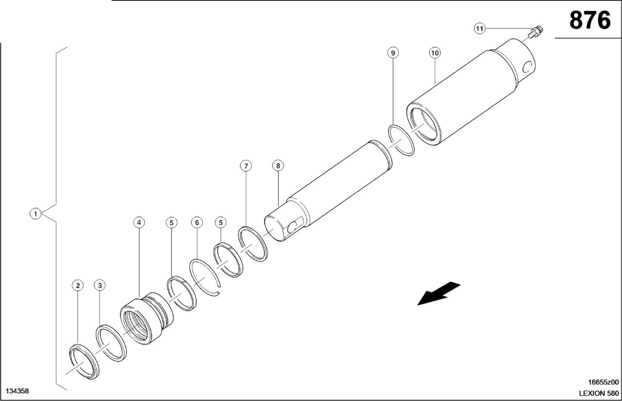 Claas Lexion 580 GŁOWICA CYLINDRA 0000853020 (Siłownik hydr. napinanie gumowych gąsienic) - Hydraulický valec pre Poľnohospodárske stroje: obrázok 1 Claas Lexion 580 GŁOWICA CYLINDRA 0000853020 (Siłownik hydr. napinanie gumowych gąsienic) - Hydraulický valec pre Poľnohospodárske stroje: obrázok 1
