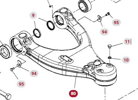 Fendt 930 933 936 939 942 GEN 7 Wahacz Górny Lewy CZĘŚCI H218PF050049A - Oceľové odpruženie pre Poľnohospodárske stroje: obrázok 1 Fendt 930 933 936 939 942 GEN 7 Wahacz Górny Lewy CZĘŚCI H218PF050049A - Oceľové odpruženie pre Poľnohospodárske stroje: obrázok 1
