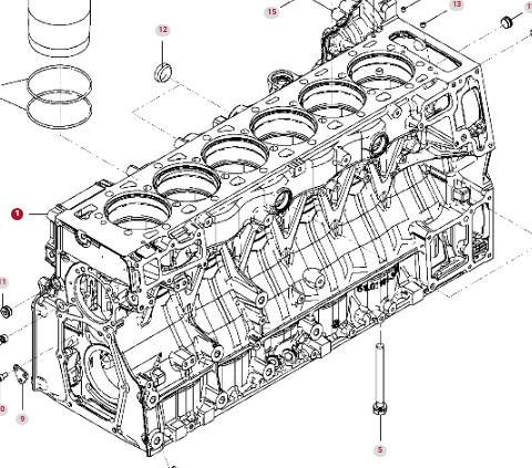 Fendt 936 Gen 7 Silnik D1556LE523 Blok Silnika H218PF150269A - Blok valcov pre Poľnohospodárske stroje: obrázok 2 Fendt 936 Gen 7 Silnik D1556LE523 Blok Silnika H218PF150269A - Blok valcov pre Poľnohospodárske stroje: obrázok 2