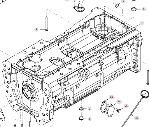 Fendt 936 Gen 7 Silnik D1556LE523 Miska Olejowa H218PF150163A CZĘŚCI - Olejová vaňa pre Traktor: obrázok 1 Fendt 936 Gen 7 Silnik D1556LE523 Miska Olejowa H218PF150163A CZĘŚCI - Olejová vaňa pre Traktor: obrázok 1