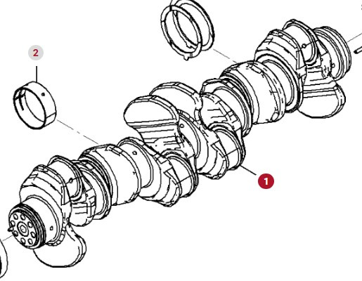 Fendt 936 Gen 7 Silnik D1556LE523 Wał Korbowy H218PF150081A CZĘŚCI - Kľukový hriadeľ pre Poľnohospodárske stroje: obrázok 1 Fendt 936 Gen 7 Silnik D1556LE523 Wał Korbowy H218PF150081A CZĘŚCI - Kľukový hriadeľ pre Poľnohospodárske stroje: obrázok 1