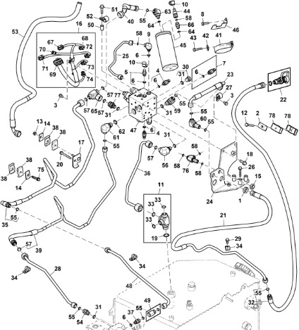 John Deere 9470RX - Wiązka przewodów podwozia RE582494 (Hamulec) - Kábel/ Káblový zväzok pre Traktor: obrázok 1 John Deere 9470RX - Wiązka przewodów podwozia RE582494 (Hamulec) - Kábel/ Káblový zväzok pre Traktor: obrázok 1