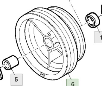 John Deere 9780CTS 9780HM 9780 CTS Koło Prowadzące H165476 - Otočný ložisko pre Poľnohospodárske stroje: obrázok 1 John Deere 9780CTS 9780HM 9780 CTS Koło Prowadzące H165476 - Otočný ložisko pre Poľnohospodárske stroje: obrázok 1
