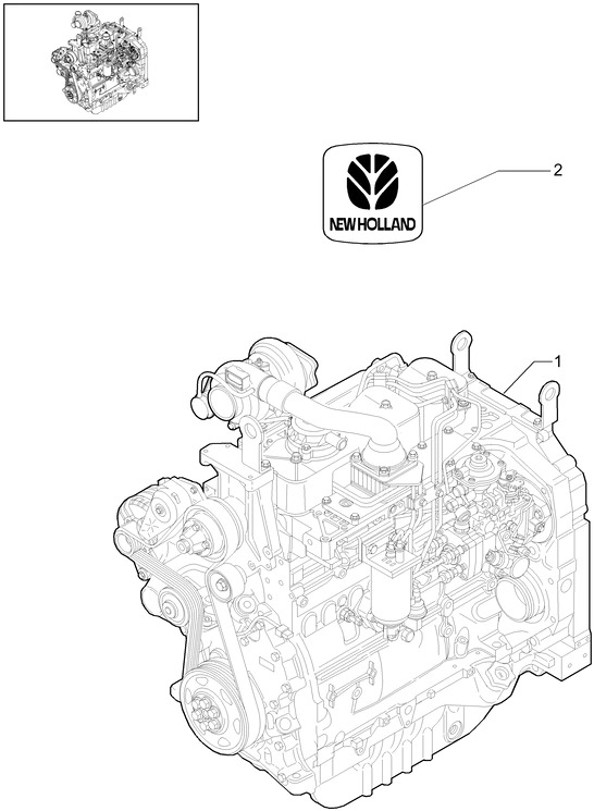 New Holland T6010 Reman-long block long block - nef - tier 3 - 4 cyl - injectors supplied 5801851159R - Motor pre Traktor: obrázok 1 New Holland T6010 Reman-long block long block - nef - tier 3 - 4 cyl - injectors supplied 5801851159R - Motor pre Traktor: obrázok 1