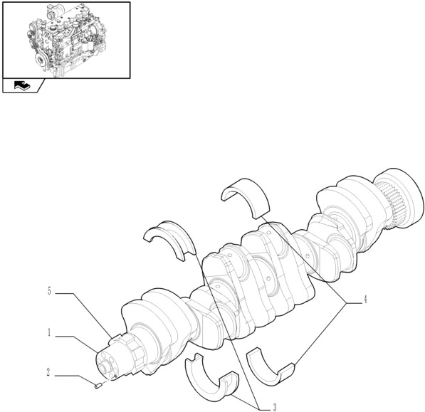 New Holland T6010 Zestaw gł łoźysk -0,508 -0.508 2995786 - Ložiska motoru pre Traktor: obrázok 1 New Holland T6010 Zestaw gł łoźysk -0,508 -0.508 2995786 - Ložiska motoru pre Traktor: obrázok 1