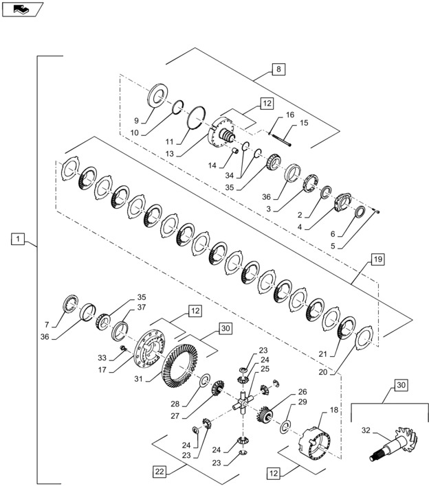 New Holland T6090 T6070 T7230 Case assy. 87324480 - Diferenciál pre Traktor: obrázok 1 New Holland T6090 T6070 T7230 Case assy. 87324480 - Diferenciál pre Traktor: obrázok 1