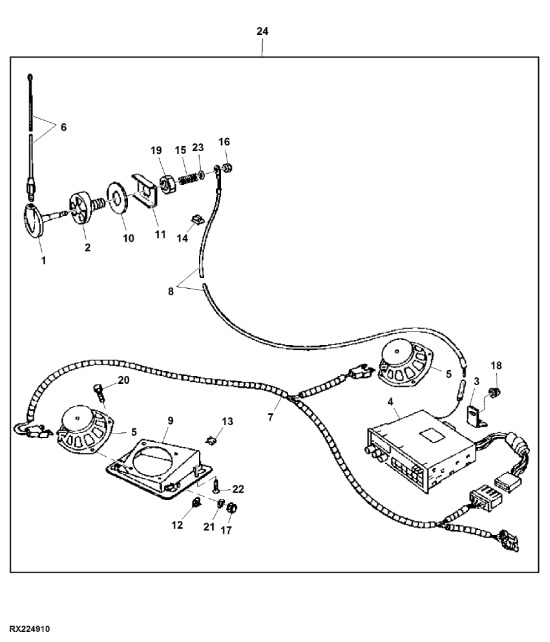 RE321112 John Deere 8345R - Zestaw radiowy - Palubná doska pre Traktor: obrázok 1 RE321112 John Deere 8345R - Zestaw radiowy - Palubná doska pre Traktor: obrázok 1