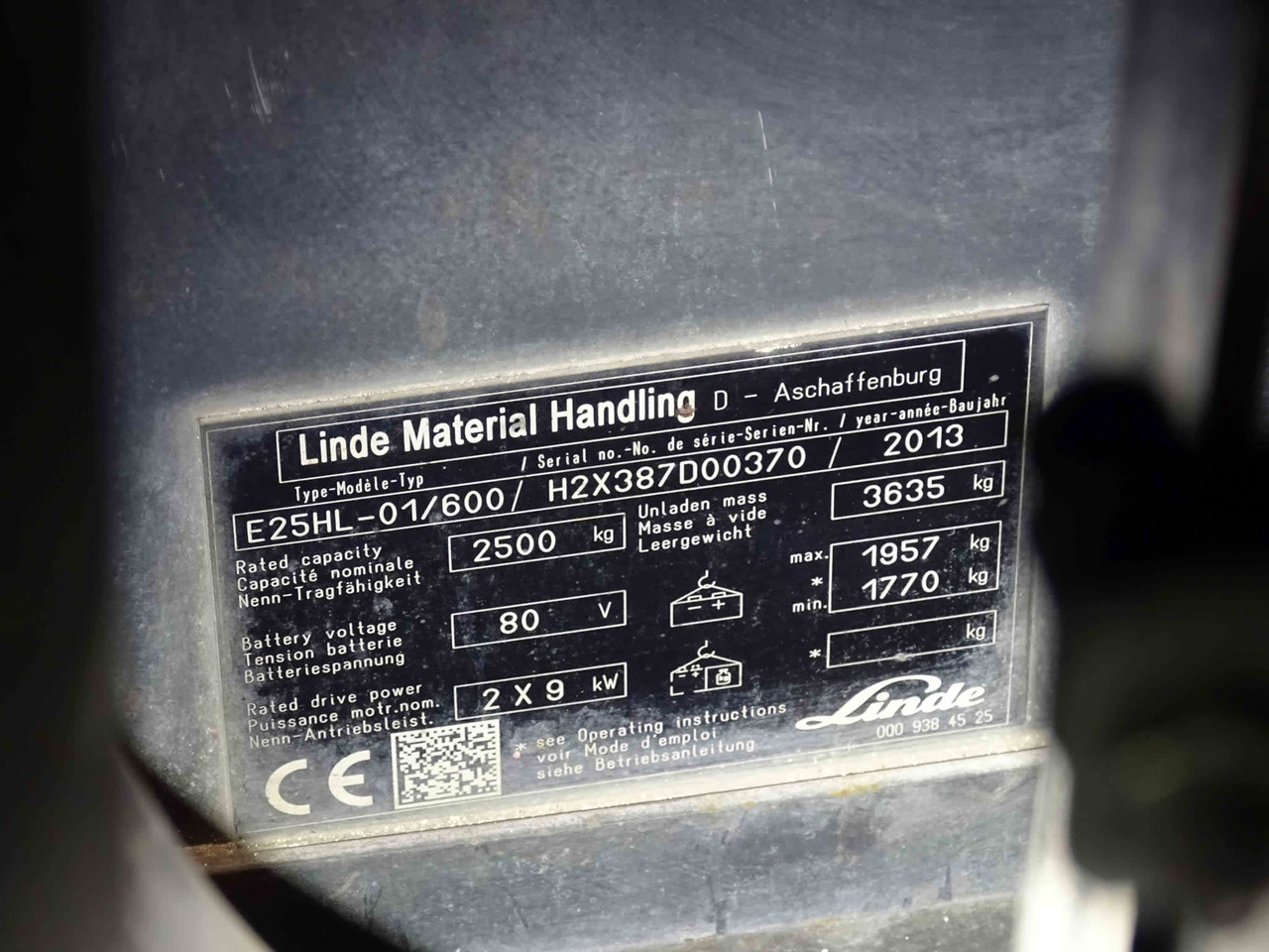 Linde E25HL-01/600 - Elektrický vysokozdvižný vozík: obrázok 2 Linde E25HL-01/600 - Elektrický vysokozdvižný vozík: obrázok 2