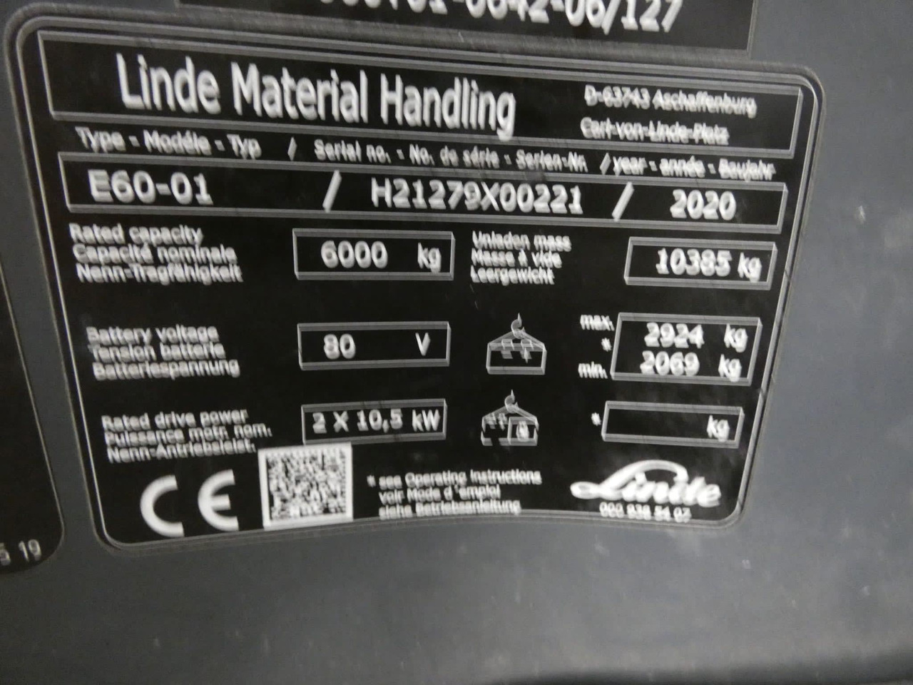 Linde E60-01 - Elektrický vysokozdvižný vozík: obrázok 5 Linde E60-01 - Elektrický vysokozdvižný vozík: obrázok 5