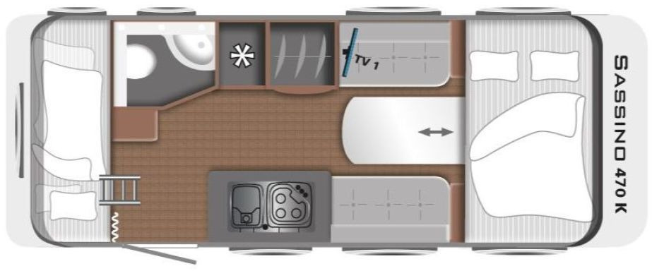 LMC Sassino 470 K 1500kg, Vorzelt, Mover, City - Obytný príves: obrázok 2 LMC Sassino 470 K 1500kg, Vorzelt, Mover, City - Obytný príves: obrázok 2