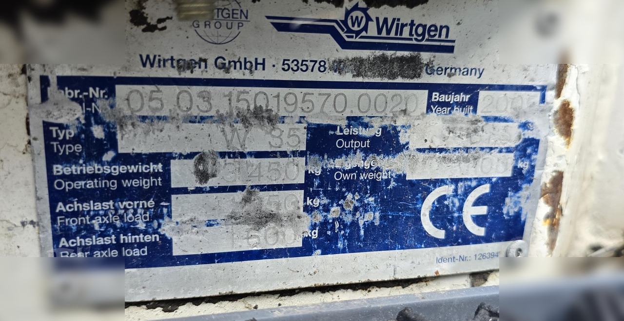 2005 WIRTGEN W35DC - Cestná fréza: obrázok 2 2005 WIRTGEN W35DC - Cestná fréza: obrázok 2