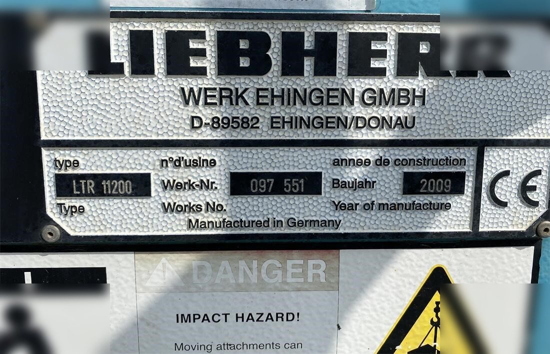 2009 LIEBHERR LTR11200 - Pásový žeriav: obrázok 5 2009 LIEBHERR LTR11200 - Pásový žeriav: obrázok 5