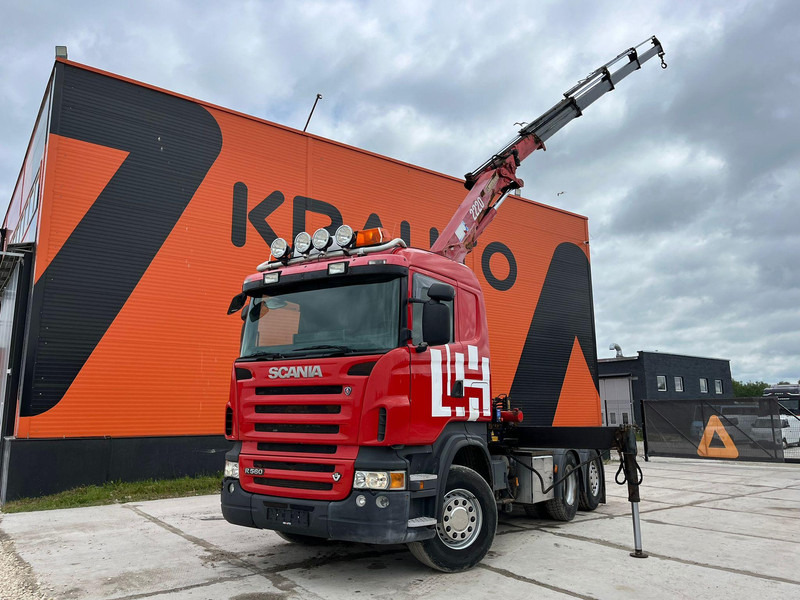 Scania R 560 6x2 HMF2220 K4 / RETARDER - Valníkový/ Plošinový nákladný automobil, Auto s hydraulickou rukou: obrázok 1 Scania R 560 6x2 HMF2220 K4 / RETARDER - Valníkový/ Plošinový nákladný automobil, Auto s hydraulickou rukou: obrázok 1