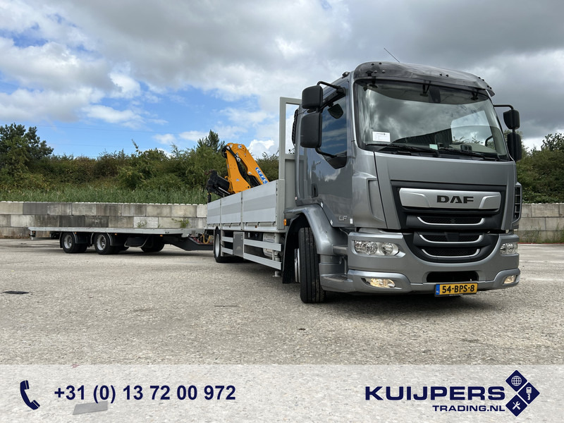DAF LF 320 FA 19T + Burg BPM 0018 Trailer / Effer 175.2/c3s Crane / NL Combi - Valníkový/ Plošinový nákladný automobil, Auto s hydraulickou rukou: obrázok 1 DAF LF 320 FA 19T + Burg BPM 0018 Trailer / Effer 175.2/c3s Crane / NL Combi - Valníkový/ Plošinový nákladný automobil, Auto s hydraulickou rukou: obrázok 1