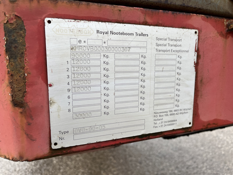 Nooteboom OVB-90-05 / 5 axle 12 Ton Hydraulic / BPW Drum / Ballast Trailer - Plošinový/ Valníkový náves: obrázok 5 Nooteboom OVB-90-05 / 5 axle 12 Ton Hydraulic / BPW Drum / Ballast Trailer - Plošinový/ Valníkový náves: obrázok 5