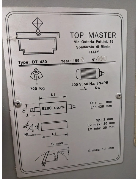 Drevoobrábací stroj na prepravu drevo Topmaster DT430: obrázok 7