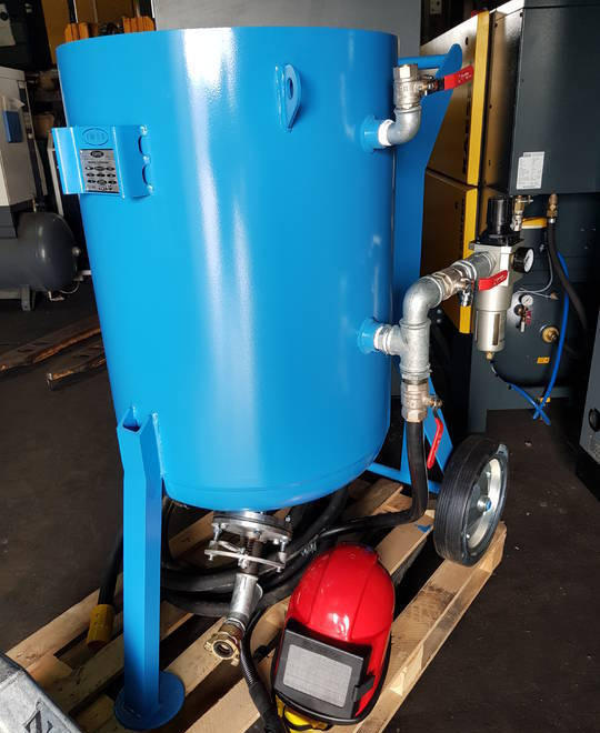 Nový Stavebné zariadenia PIASKARKA OCZYSZCZARKA CLEMCO 200L KOMPLET: obrázok 6