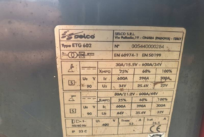 SELCO ETG 602, - Zváracia technika: obrázok 4 SELCO ETG 602, - Zváracia technika: obrázok 4