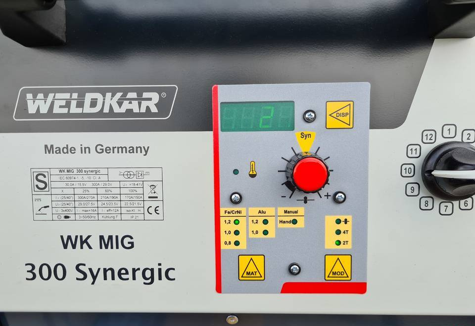 SPAWARKA MIG WELDKAR 300 Synergic 300A - Zváracia technika: obrázok 4 SPAWARKA MIG WELDKAR 300 Synergic 300A - Zváracia technika: obrázok 4