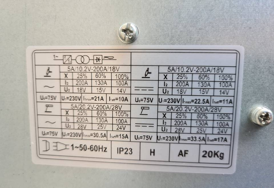 Spawarka WELDKAR MULTIGMAW Mig, Mag, Mma, Tig 200 A - Zváracia technika: obrázok 5 Spawarka WELDKAR MULTIGMAW Mig, Mag, Mma, Tig 200 A - Zváracia technika: obrázok 5