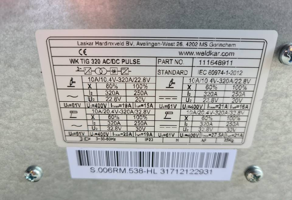 SpawarkaTig WELDKAR WK 320 AC/DC Puls, 320 A - Zváracia technika: obrázok 5 SpawarkaTig WELDKAR WK 320 AC/DC Puls, 320 A - Zváracia technika: obrázok 5
