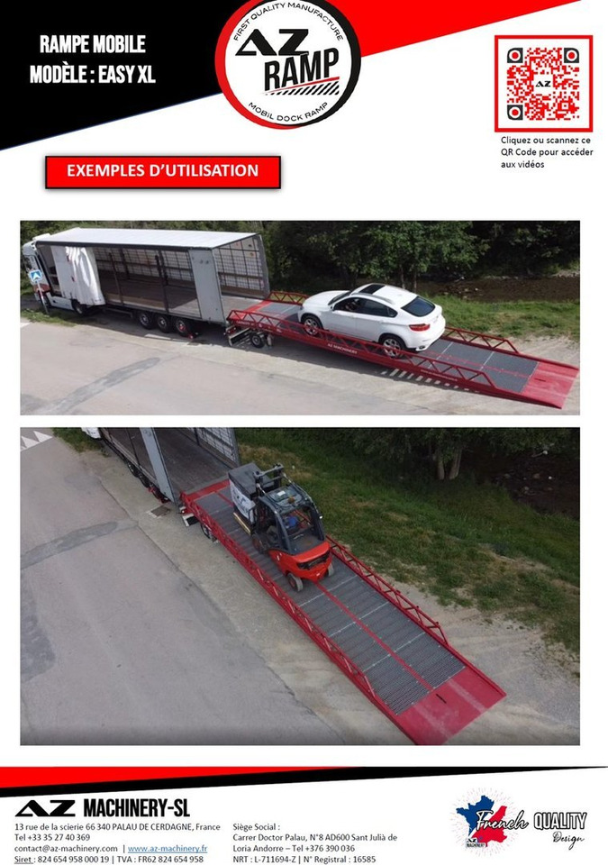 Nakladacia rampa **RENTAL 12-24-36 Month** AZ RAMP-EASY XL-8 . Mobil Loading Ramp: obrázok 7