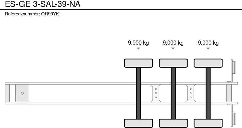 Plošinový/ Valníkový náves ES-GE 3-SAL-39-NA: obrázok 8