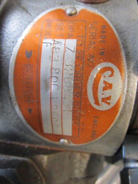 CAV ROTO DPA DIESEL FUEL INJECTION PUMP TYPE Z3268431 - Palivový systém pre Nákladné auto: obrázok 2 CAV ROTO DPA DIESEL FUEL INJECTION PUMP TYPE Z3268431 - Palivový systém pre Nákladné auto: obrázok 2