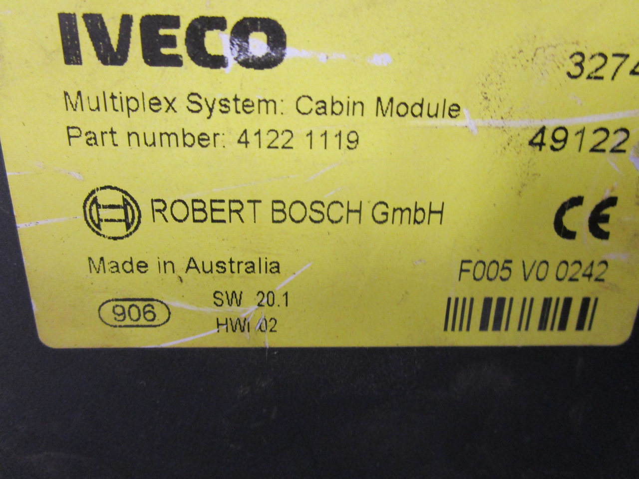 IVECO TECTOR CABIN CONTROL UNIT P/NO 41221119 - Elektrický systém pre Nákladné auto: obrázok 2 IVECO TECTOR CABIN CONTROL UNIT P/NO 41221119 - Elektrický systém pre Nákladné auto: obrázok 2