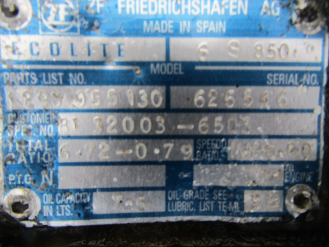 MAN LE 220 6 SPEED ZF GEARBOX 65 850 - Prevodovka pre Nákladné auto: obrázok 3 MAN LE 220 6 SPEED ZF GEARBOX 65 850 - Prevodovka pre Nákladné auto: obrázok 3