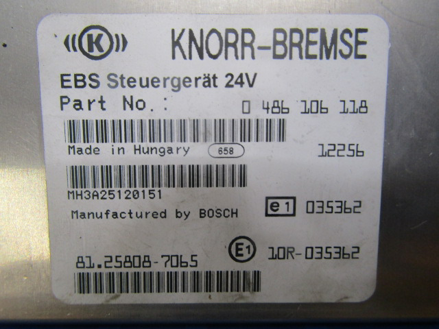 MAN TGS EBS ECU P/NO 81.25808.7065 - Riadiaca jednotka pre Nákladné auto: obrázok 2 MAN TGS EBS ECU P/NO 81.25808.7065 - Riadiaca jednotka pre Nákladné auto: obrázok 2