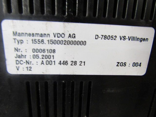 MERCEDES ATEGO 815/818 CLOCK CLUSTER P/NO A001 446 2821 - Elektrický systém pre Nákladné auto: obrázok 2 MERCEDES ATEGO 815/818 CLOCK CLUSTER P/NO A001 446 2821 - Elektrický systém pre Nákladné auto: obrázok 2