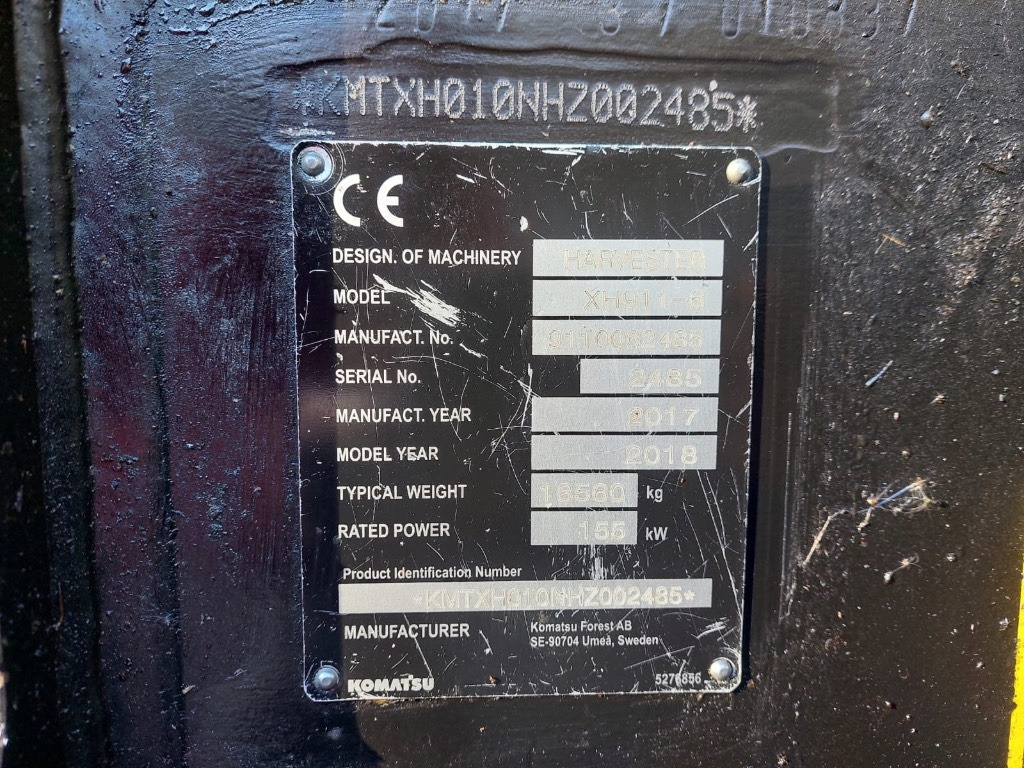 Komatsu 911 - Lesnícky harvestor: obrázok 2 Komatsu 911 - Lesnícky harvestor: obrázok 2