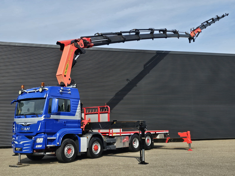 MAN TGS 35.500 8x4-6 / PALFINGER 92 t/m CRANE +JIB - Valníkový/ Plošinový nákladný automobil: obrázok 1 MAN TGS 35.500 8x4-6 / PALFINGER 92 t/m CRANE +JIB - Valníkový/ Plošinový nákladný automobil: obrázok 1