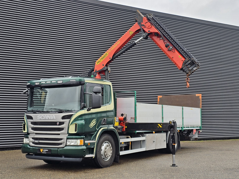 Scania P320 / 4x2 / PALFINGER PK14002 / CRANE/KRAN - Valníkový/ Plošinový nákladný automobil, Auto s hydraulickou rukou: obrázok 3 Scania P320 / 4x2 / PALFINGER PK14002 / CRANE/KRAN - Valníkový/ Plošinový nákladný automobil, Auto s hydraulickou rukou: obrázok 3