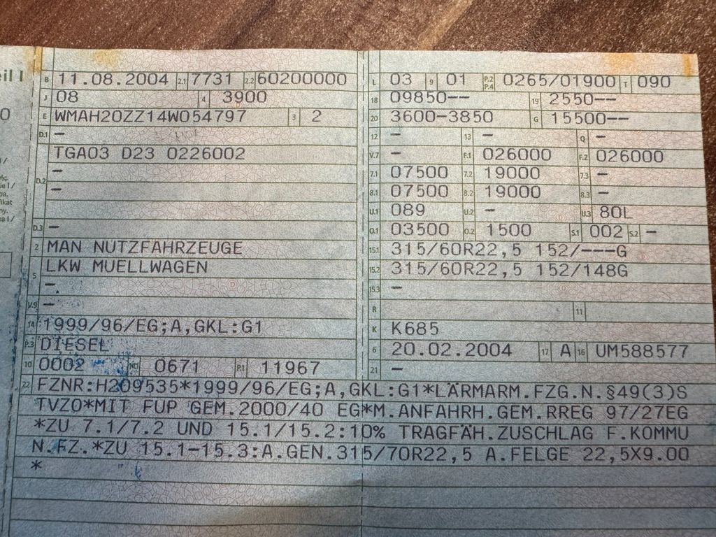 MAN 26.360 6X2 Müllwagen MAN 26.360 6X2 Müllwagen - Auto na odvoz odpadu: obrázok 2 MAN 26.360 6X2 Müllwagen MAN 26.360 6X2 Müllwagen - Auto na odvoz odpadu: obrázok 2