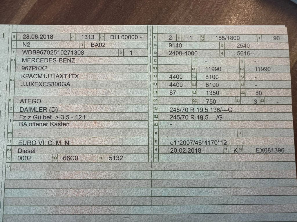 Mercedes-Benz 1221 4X2 offene Pritsche Mercedes-Benz 1221 4X2 offene Pritsche - Valníkový/ Plošinový nákladný automobil: obrázok 2 Mercedes-Benz 1221 4X2 offene Pritsche Mercedes-Benz 1221 4X2 offene Pritsche - Valníkový/ Plošinový nákladný automobil: obrázok 2