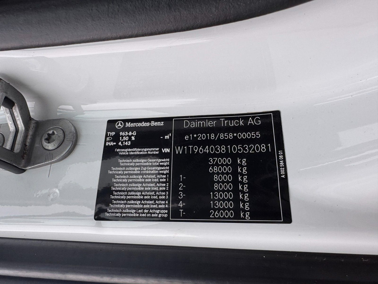 Mercedes-Benz 3748 8X4 Meiller Abroller mit Funk Top  Zustand - Hákový nosič kontajnerov: obrázok 3 Mercedes-Benz 3748 8X4 Meiller Abroller mit Funk Top  Zustand - Hákový nosič kontajnerov: obrázok 3