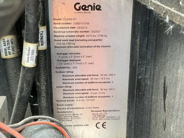 Genie GS2669RT - Samohybná plošiny: obrázok 5 Genie GS2669RT - Samohybná plošiny: obrázok 5