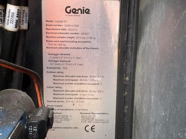 Genie GS2669RT - Samohybná plošiny: obrázok 5 Genie GS2669RT - Samohybná plošiny: obrázok 5