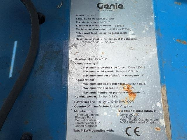 Genie GS3246 - Samohybná plošiny: obrázok 5 Genie GS3246 - Samohybná plošiny: obrázok 5