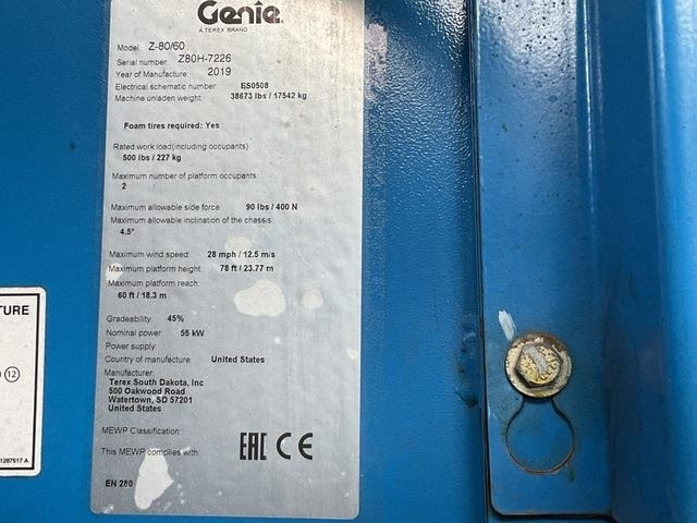 Genie Z80 - Kĺbová pracovná plošina: obrázok 5 Genie Z80 - Kĺbová pracovná plošina: obrázok 5