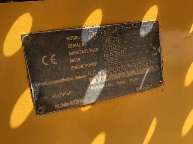 Komatsu HD785-5 - Pevný damper: obrázok 5 Komatsu HD785-5 - Pevný damper: obrázok 5