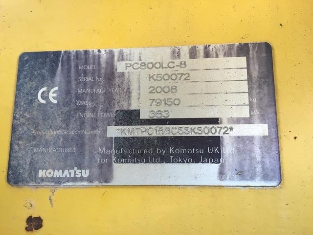 Komatsu PC800-8 - Pásové rýpadlo: obrázok 5 Komatsu PC800-8 - Pásové rýpadlo: obrázok 5