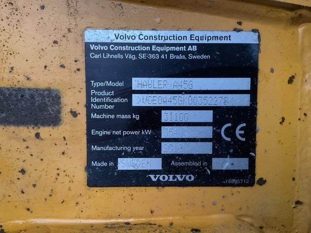 Volvo A45G - Ťahačový kĺbový damper: obrázok 5 Volvo A45G - Ťahačový kĺbový damper: obrázok 5
