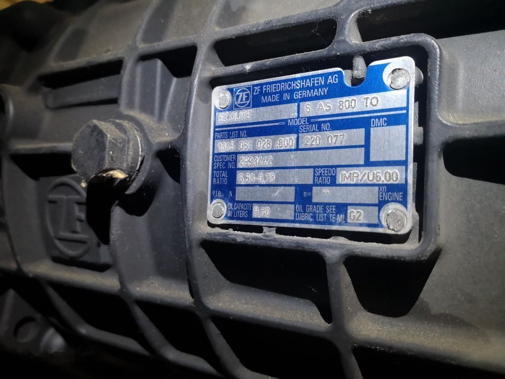 ZF 6AS 800 TO (6AS 800 TO) - Prevodovka pre Nákladné auto: obrázok 1 ZF 6AS 800 TO (6AS 800 TO) - Prevodovka pre Nákladné auto: obrázok 1