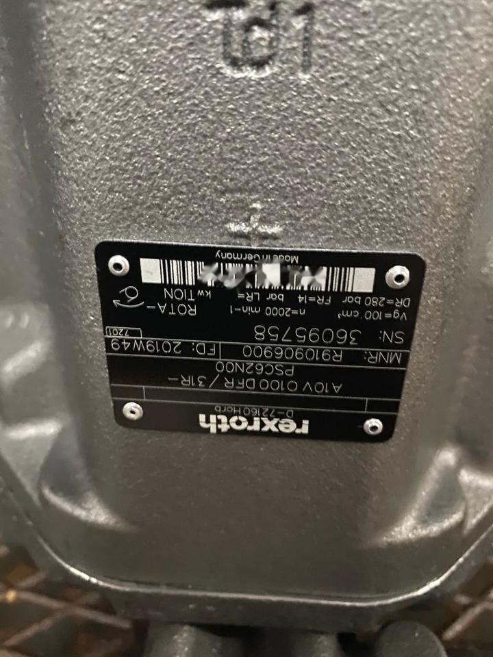 BOSCH / REXROTH A10VO100 DFR / 31R-PSC62N00 R910906900 - Hydraulické čerpadlo pre Stavebné stroje: obrázok 2 BOSCH / REXROTH A10VO100 DFR / 31R-PSC62N00 R910906900 - Hydraulické čerpadlo pre Stavebné stroje: obrázok 2