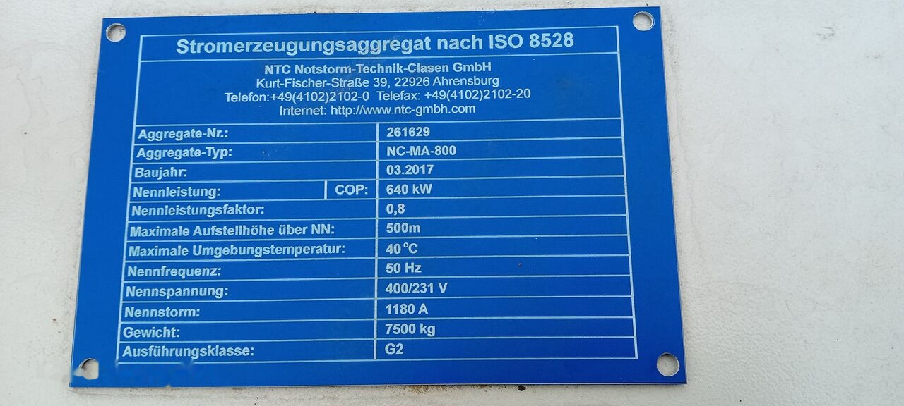 MAN Agregat Prądotwórczy Generator Stamford MAN DIESEL 640 kw 800 - Elektrický generátor: obrázok 4 MAN Agregat Prądotwórczy Generator Stamford MAN DIESEL 640 kw 800 - Elektrický generátor: obrázok 4